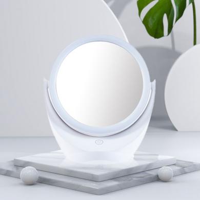 带灯的化妆镜 LED梳妆镜 双面镜 5倍放大 360度旋转